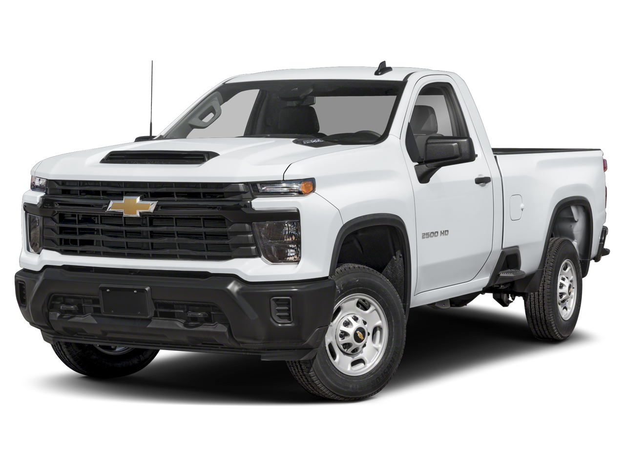 2024 Chevrolet Silverado 2500 HD WT in Summit White — front three-quarter view