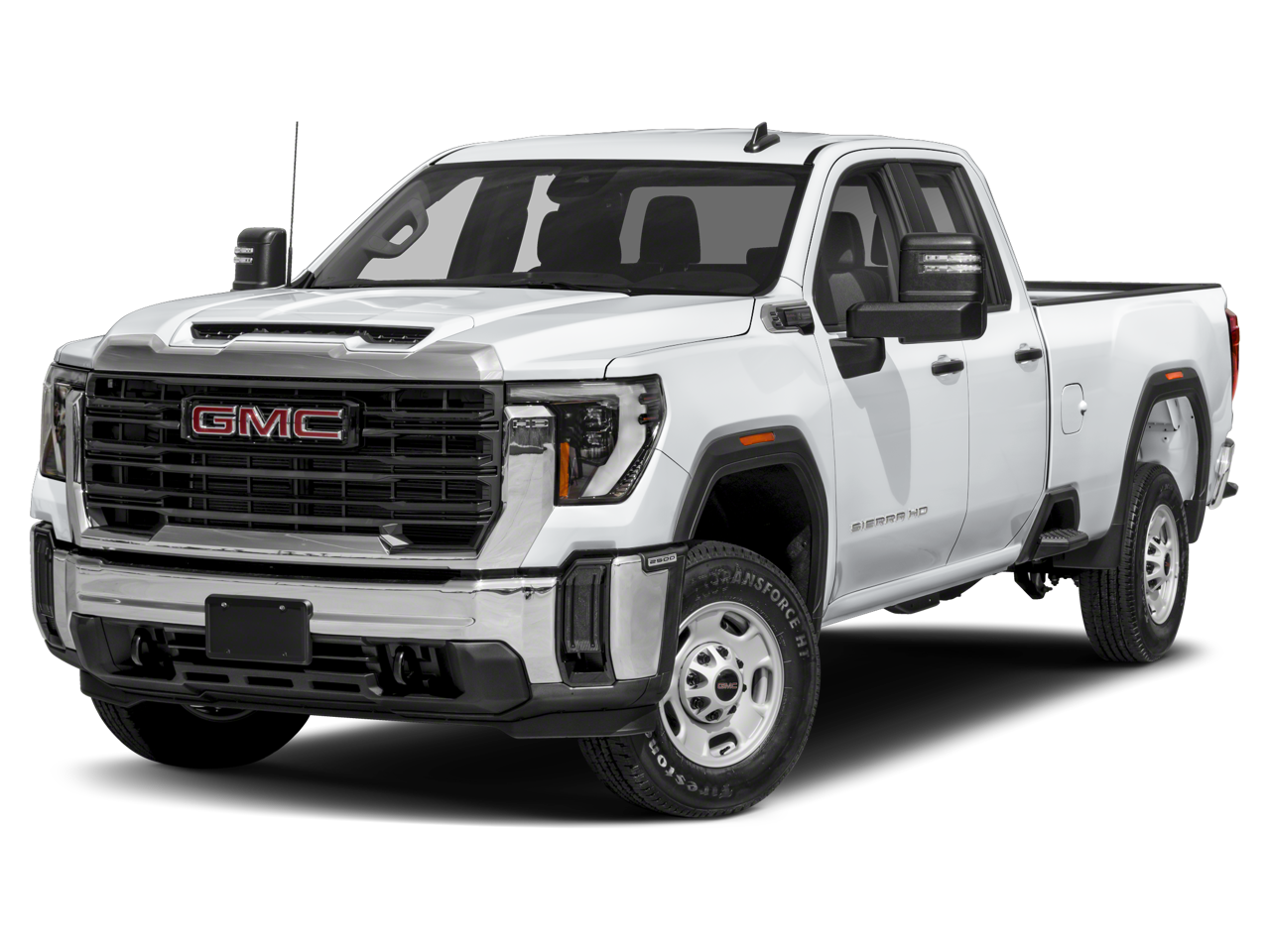 2024 GMC Sierra 2500 HD Pro in Summit White — front three-quarter view