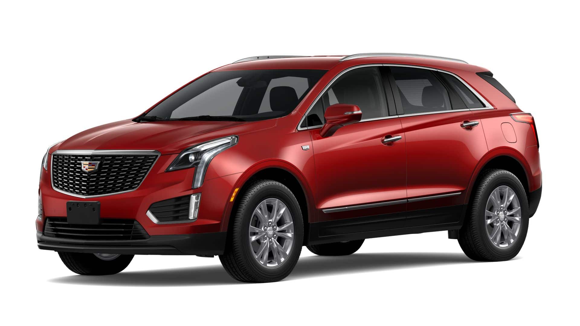 2026 Cadillac XT5 Luxury in Radiant Red Tintcoat — front three-quarter view
