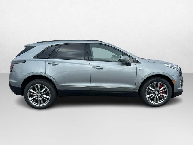 2025 Cadillac XT5 Sport in Argent Silver Metallic — front three-quarter view