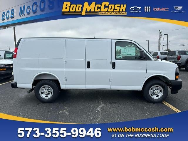 2025 Chevrolet Express Cargo WT in Summit White — front three-quarter view