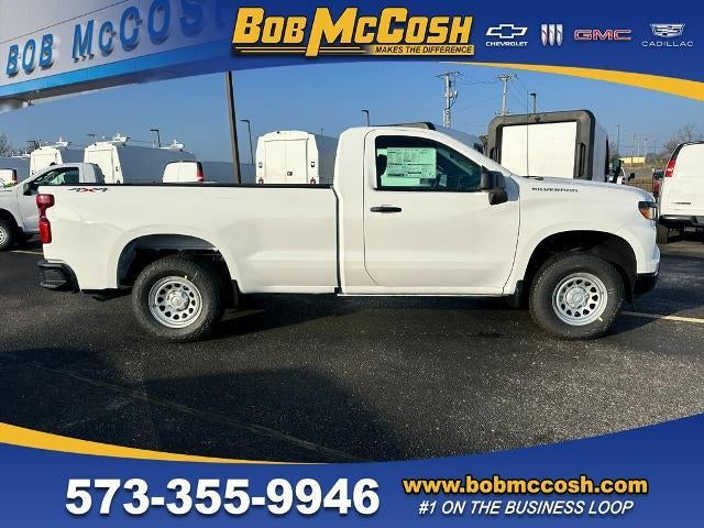 2026 Chevrolet Silverado 1500 WT in Summit White — front three-quarter view
