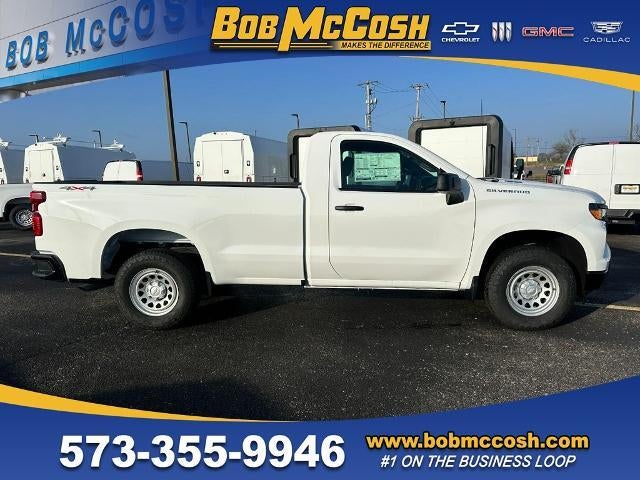 2026 Chevrolet Silverado 1500 WT in Summit White — front three-quarter view