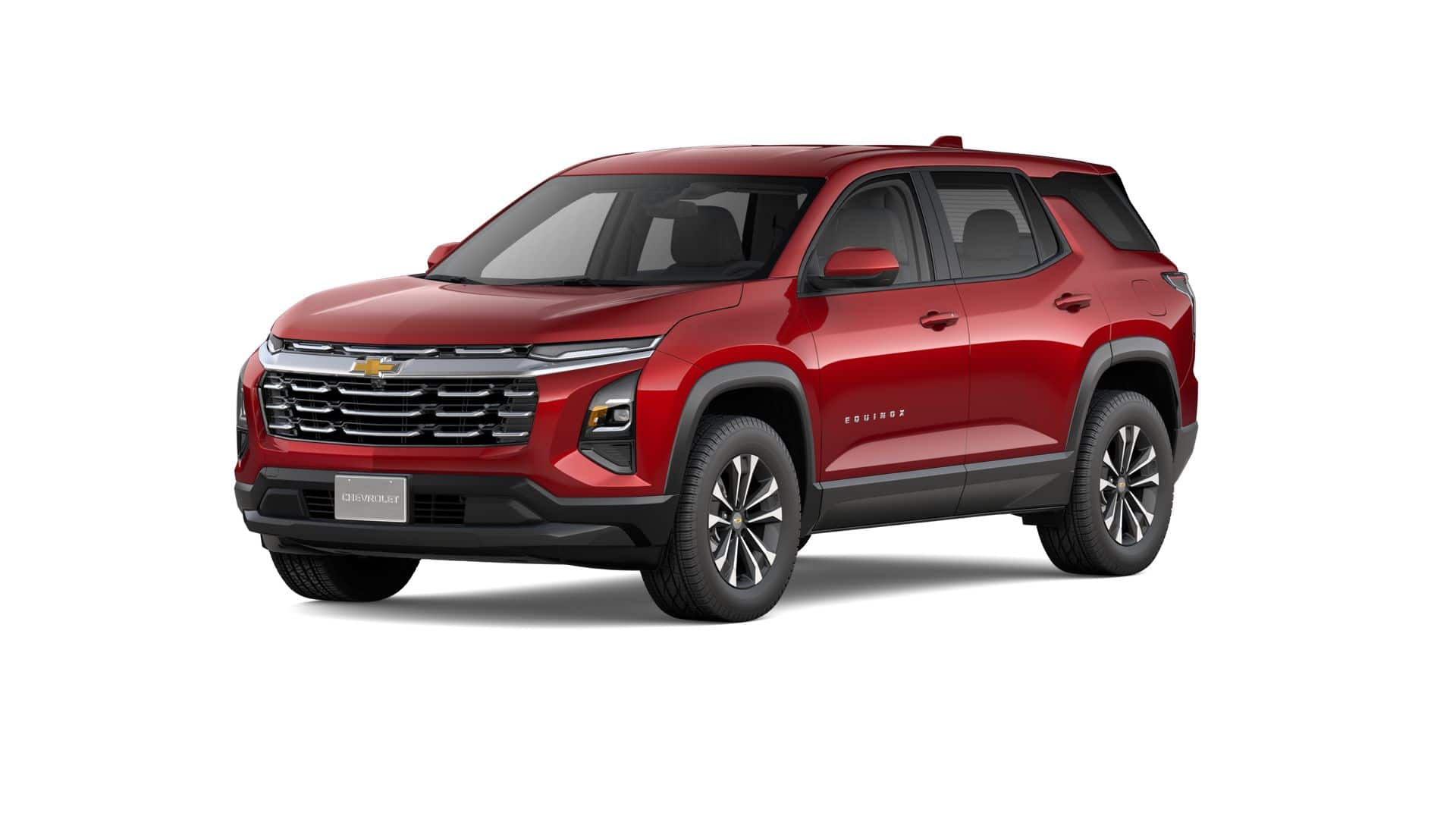 2026 Chevrolet Equinox LT in Radiant Red Tintcoat — front three-quarter view
