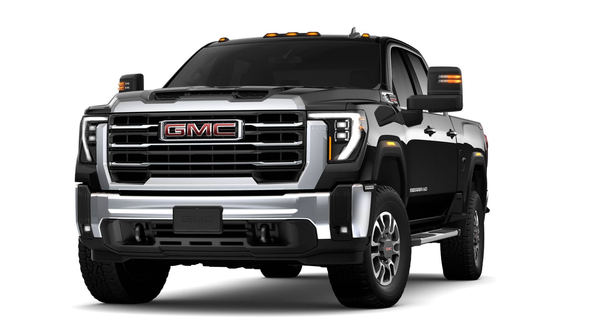 2026 GMC Sierra 2500 HD SLE in Onyx Black — front three-quarter view