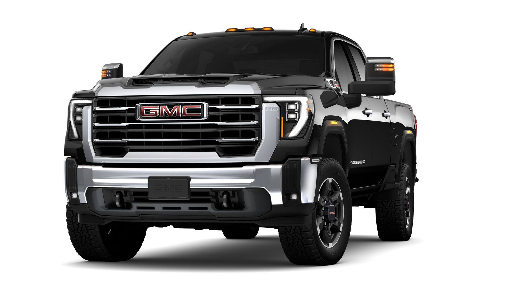 2026 GMC Sierra 2500 HD SLT in Onyx Black — front three-quarter view