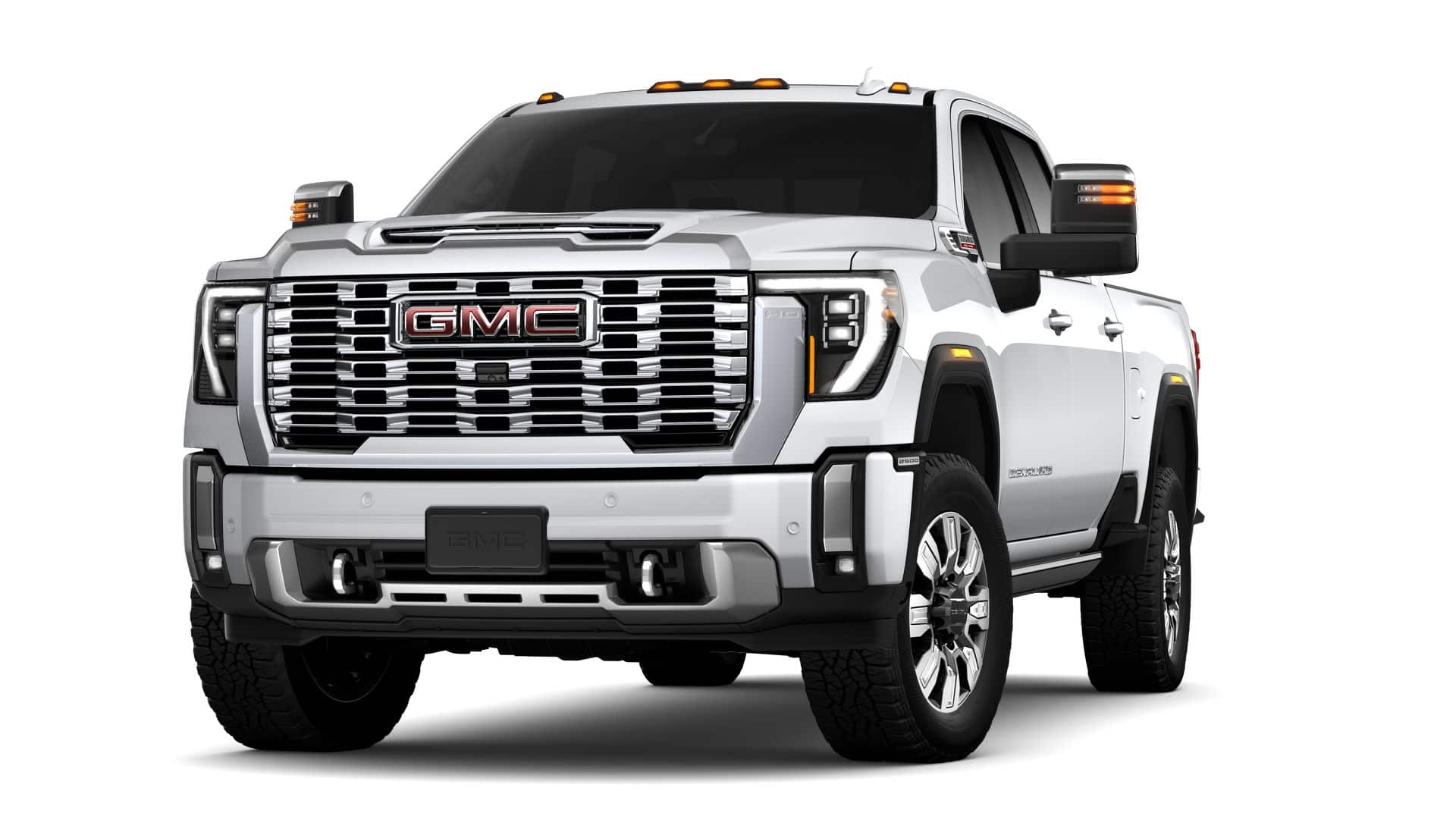 2026 GMC Sierra 2500 HD Denali in Summit White — front three-quarter view