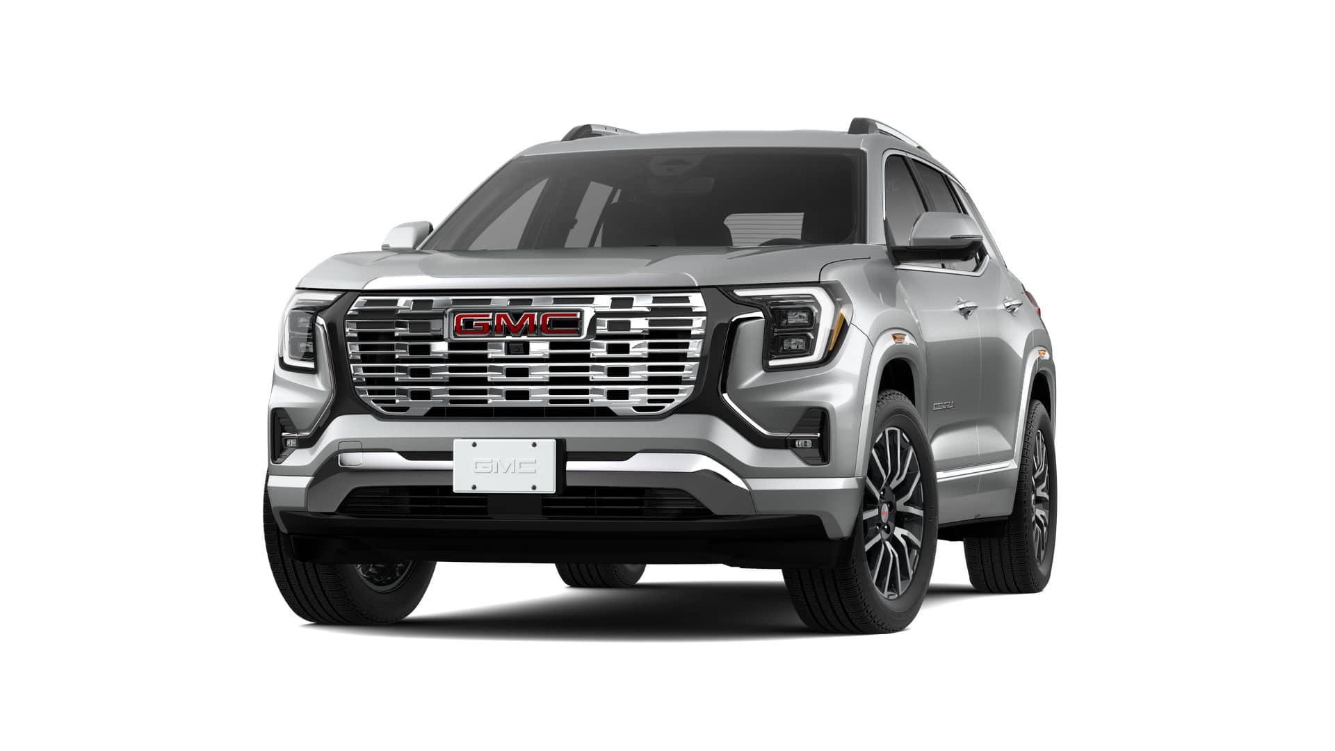 2026 GMC Terrain Denali in Sterling Metallic — front three-quarter view