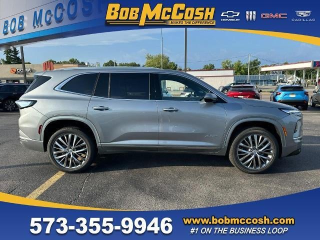 2025 Buick Enclave Avenir in Moonstone Gray Metallic — front three-quarter view